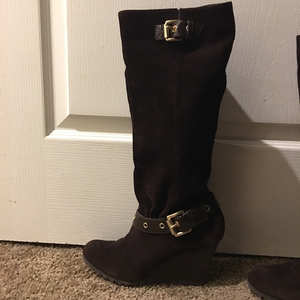 Brown suede Michael Kors boots
